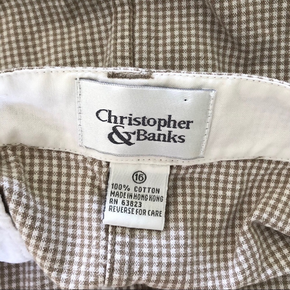 Vintage 90s beige and white gingham skirt - Picture 4 of 4